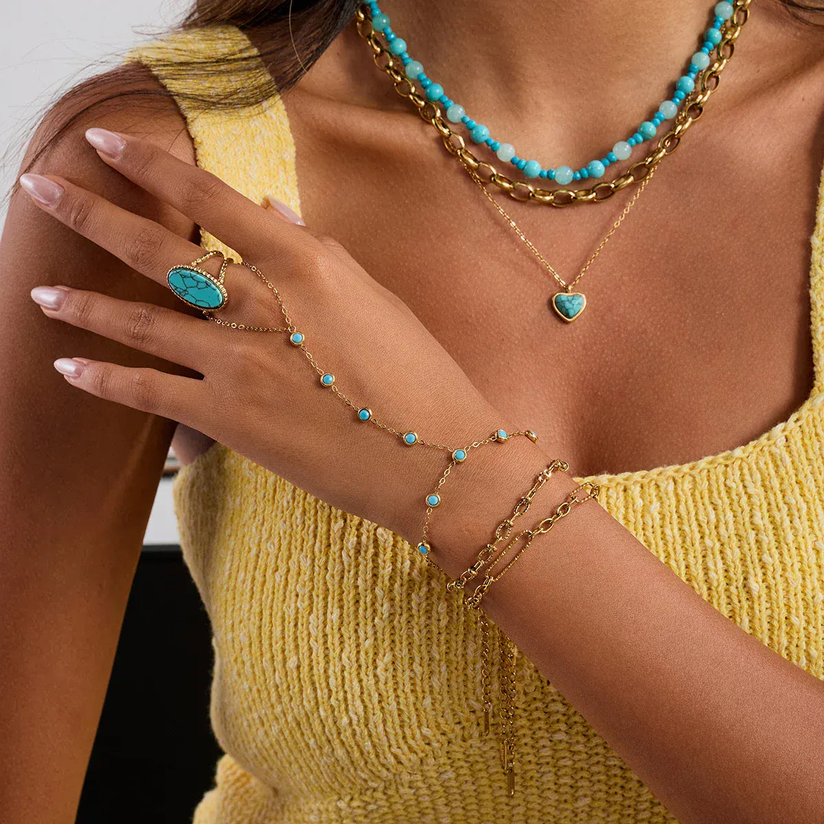 Chaine de Main Bleu