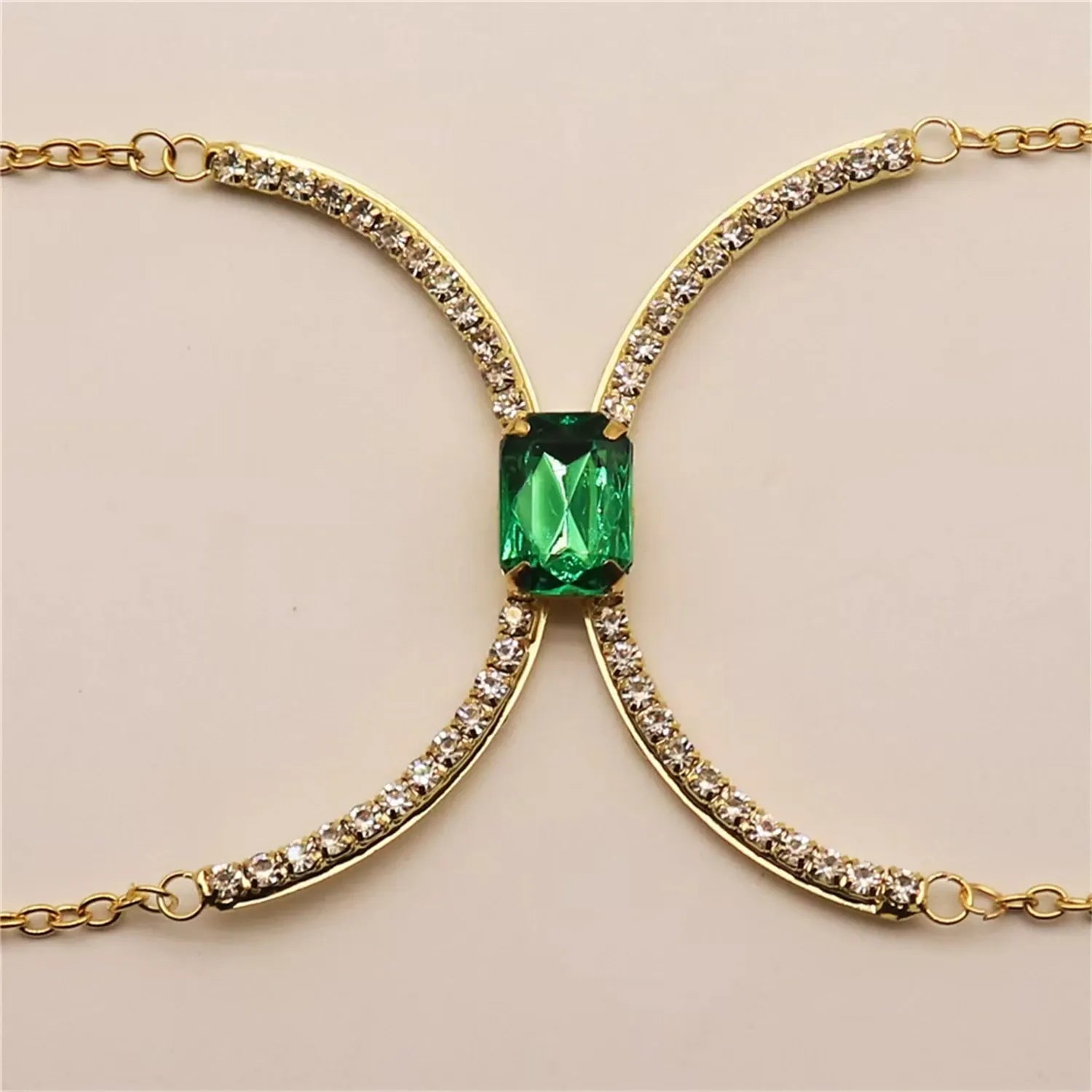 Chaine de Seins Or Vert