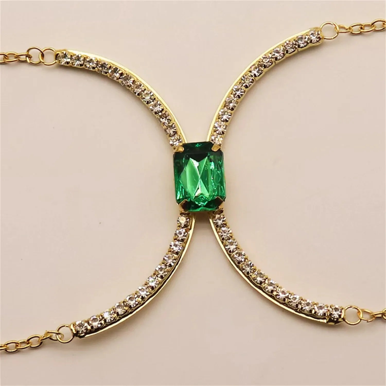 Chaine de Seins Or Vert