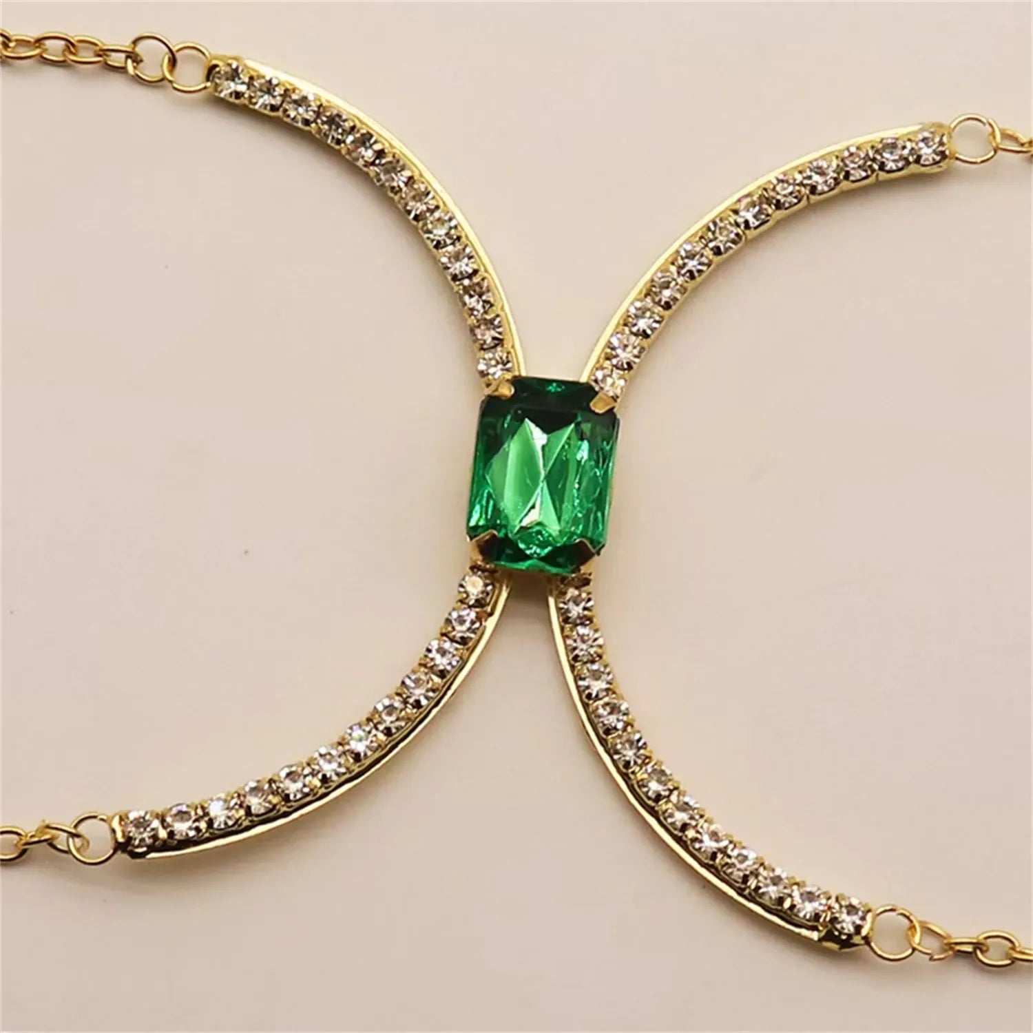 Chaine de Seins Or Vert