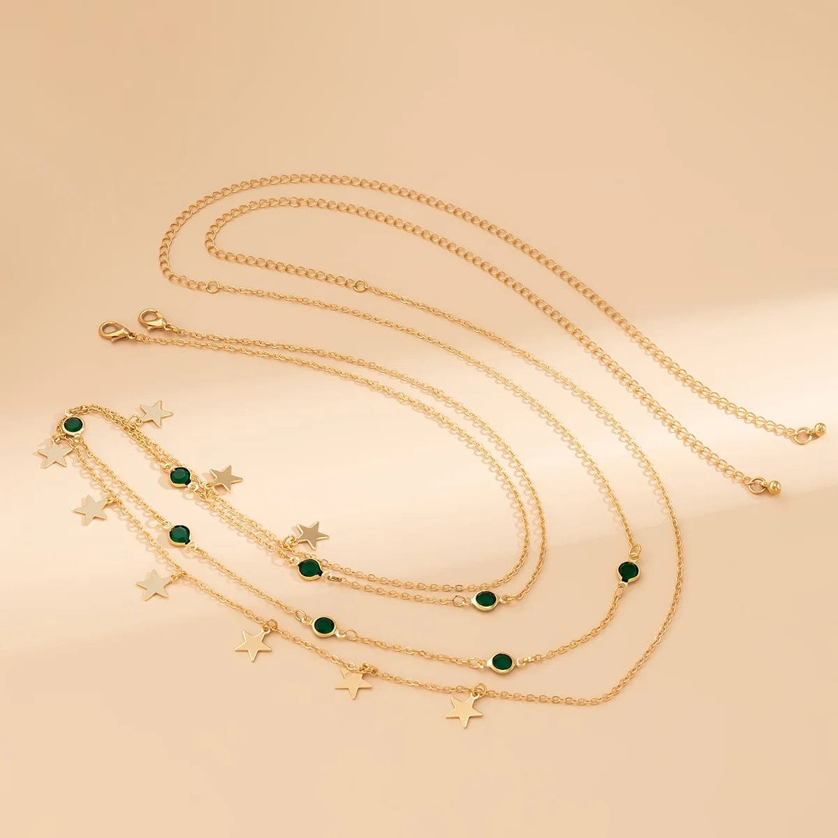 Chaine de Ventre Etoile Vert