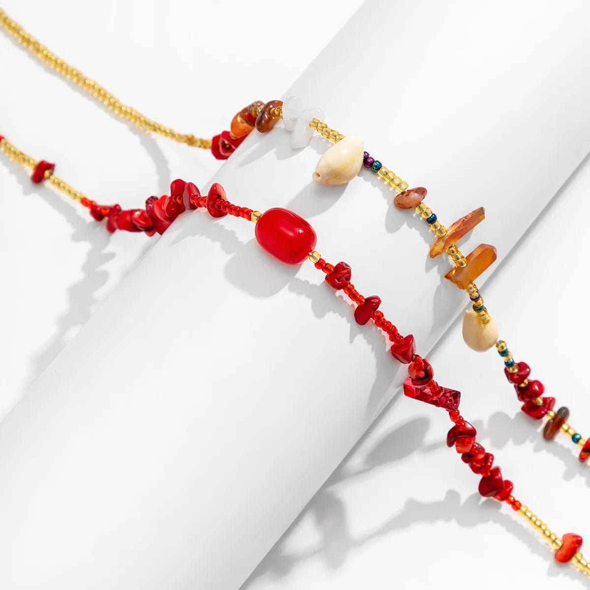 Chaine de Ventre Perle Rouge