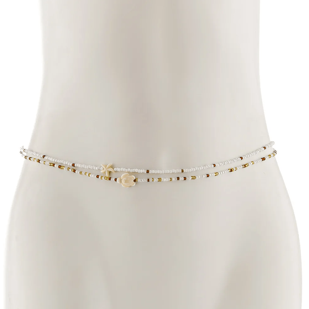 Chaine de Ventre Perles Marron