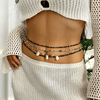 Chaine de Ventre Perles Noires