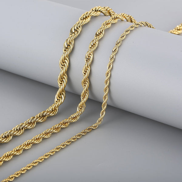 Chaîne Pour Lustre Or Brillant Torsadé 1 Mètre - Diamètre 3,8 Mm Vintage Rétro Pour Décoration Et Remplacement