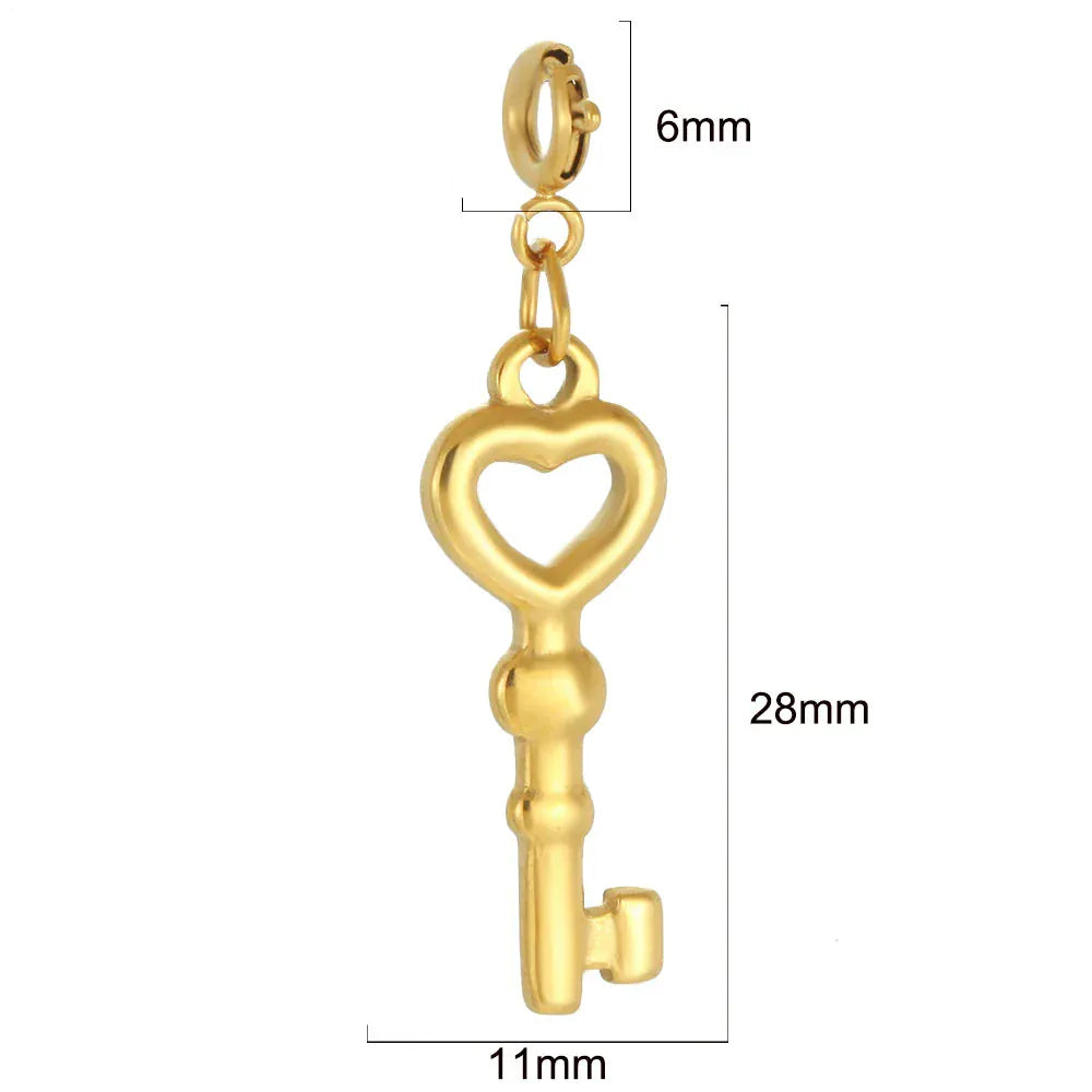 Charms Acier Inoxydable Or