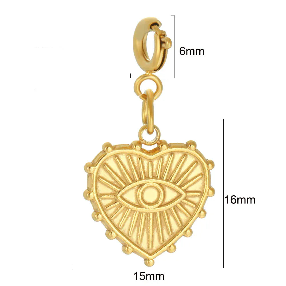 Charms Acier Inoxydable Or