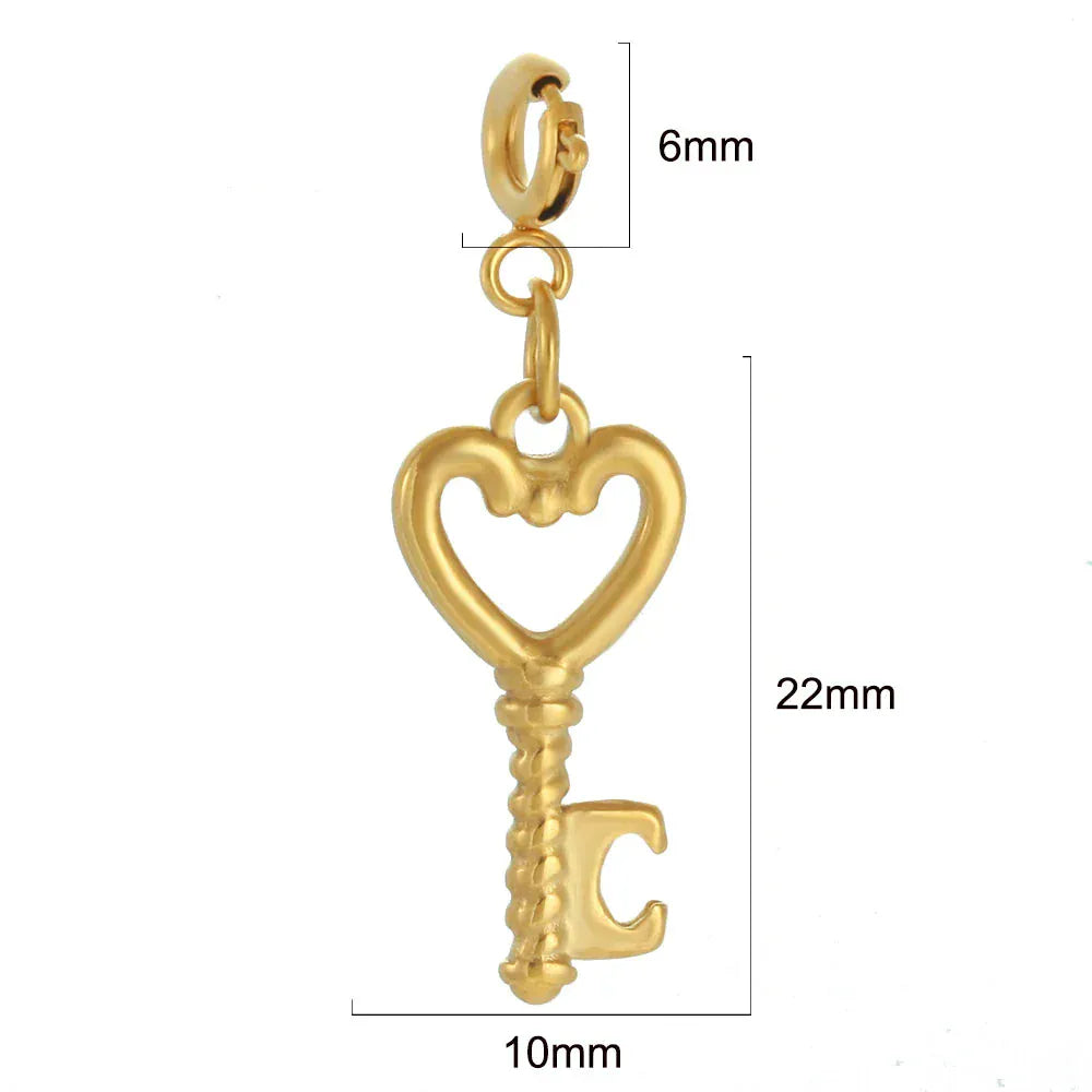 Charms Acier Inoxydable Or