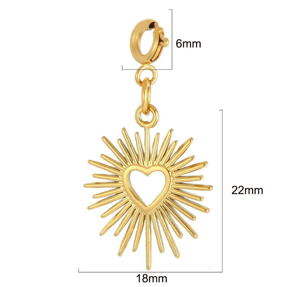 Charms Acier Inoxydable Or