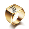 Chevaliere Homme Or Initiale