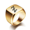 Chevaliere Homme Or Initiale