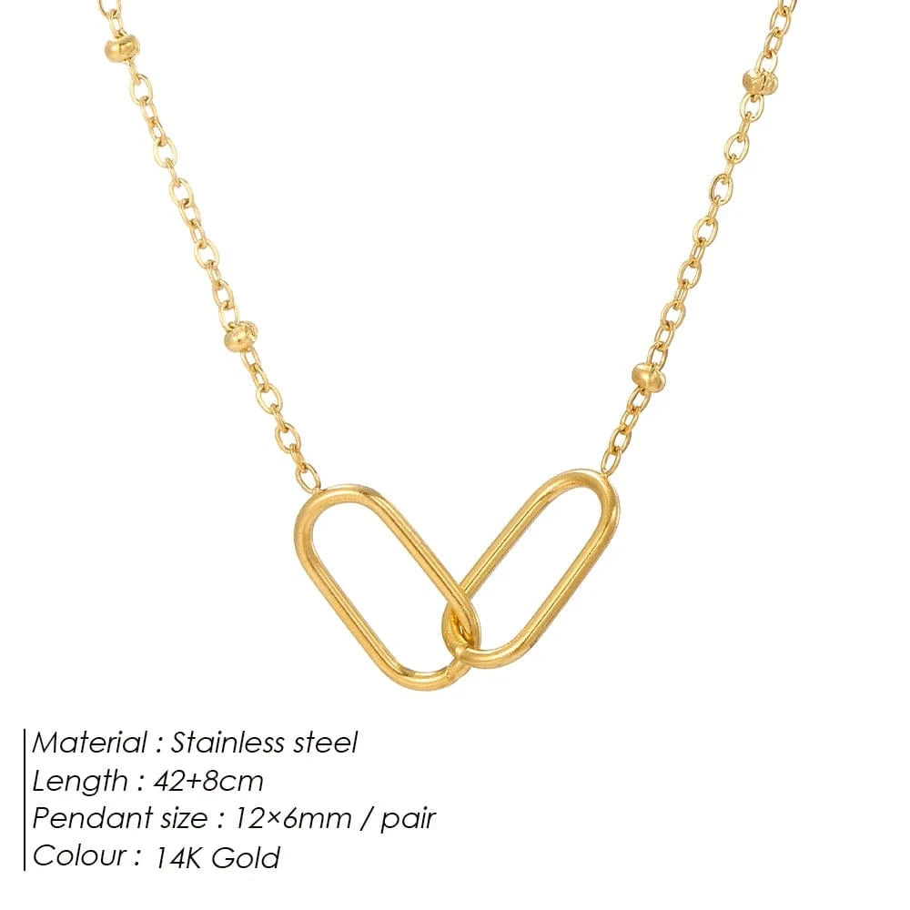 Collier Anneaux Entrelacés