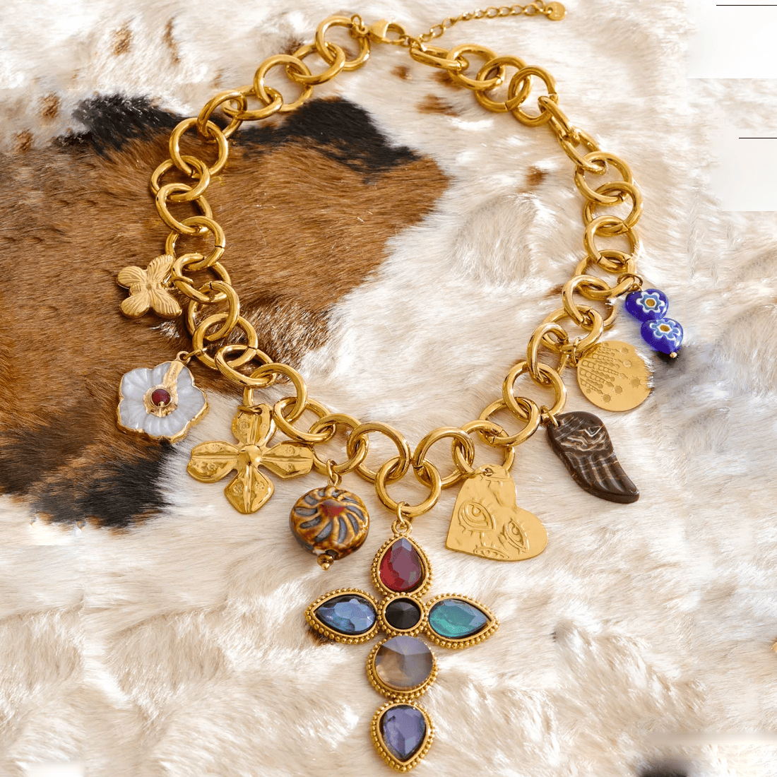 Collier avec Charms Acier Inoxydable