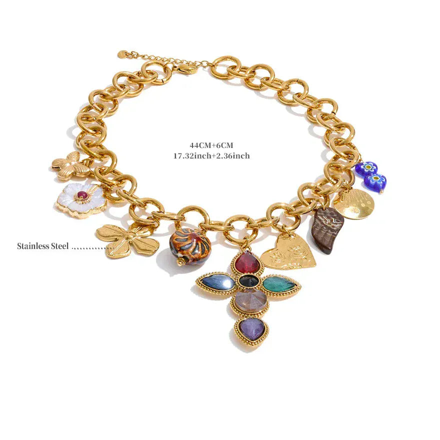 Collier avec Charms Acier Inoxydable