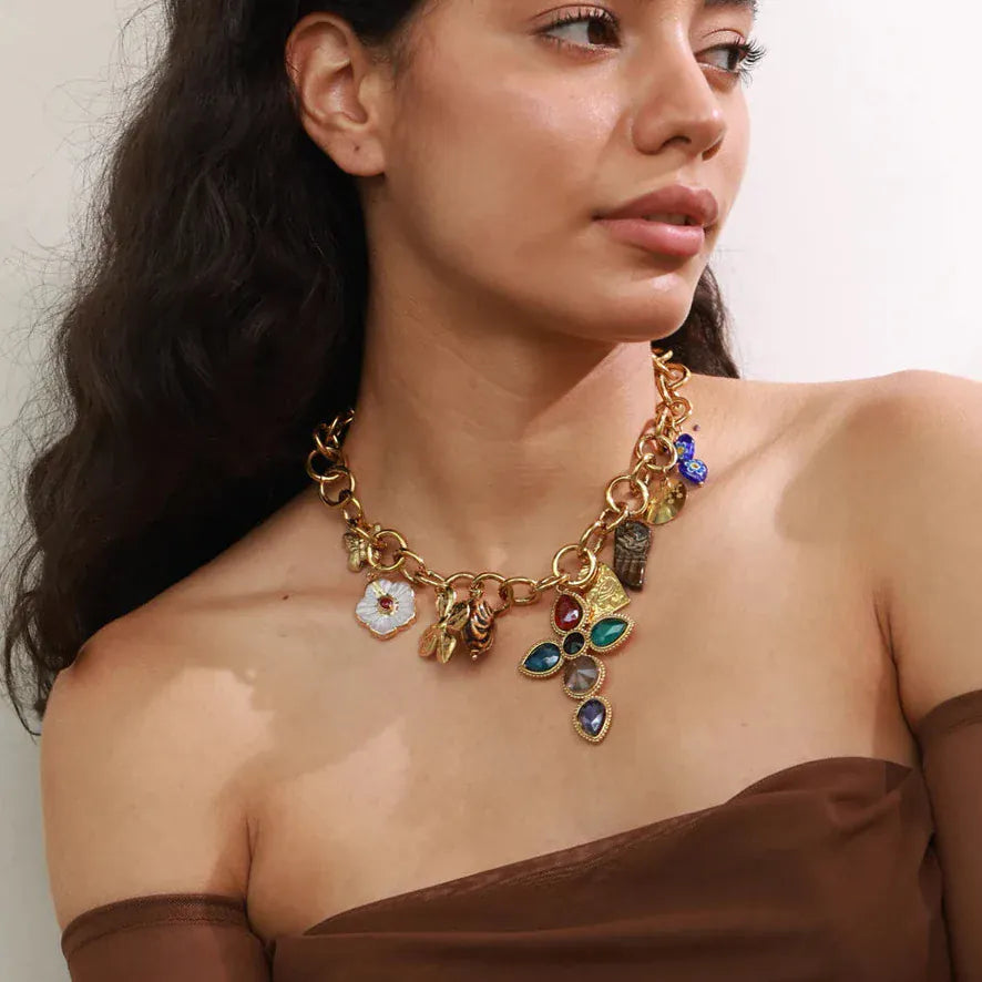 Collier avec Charms Acier Inoxydable