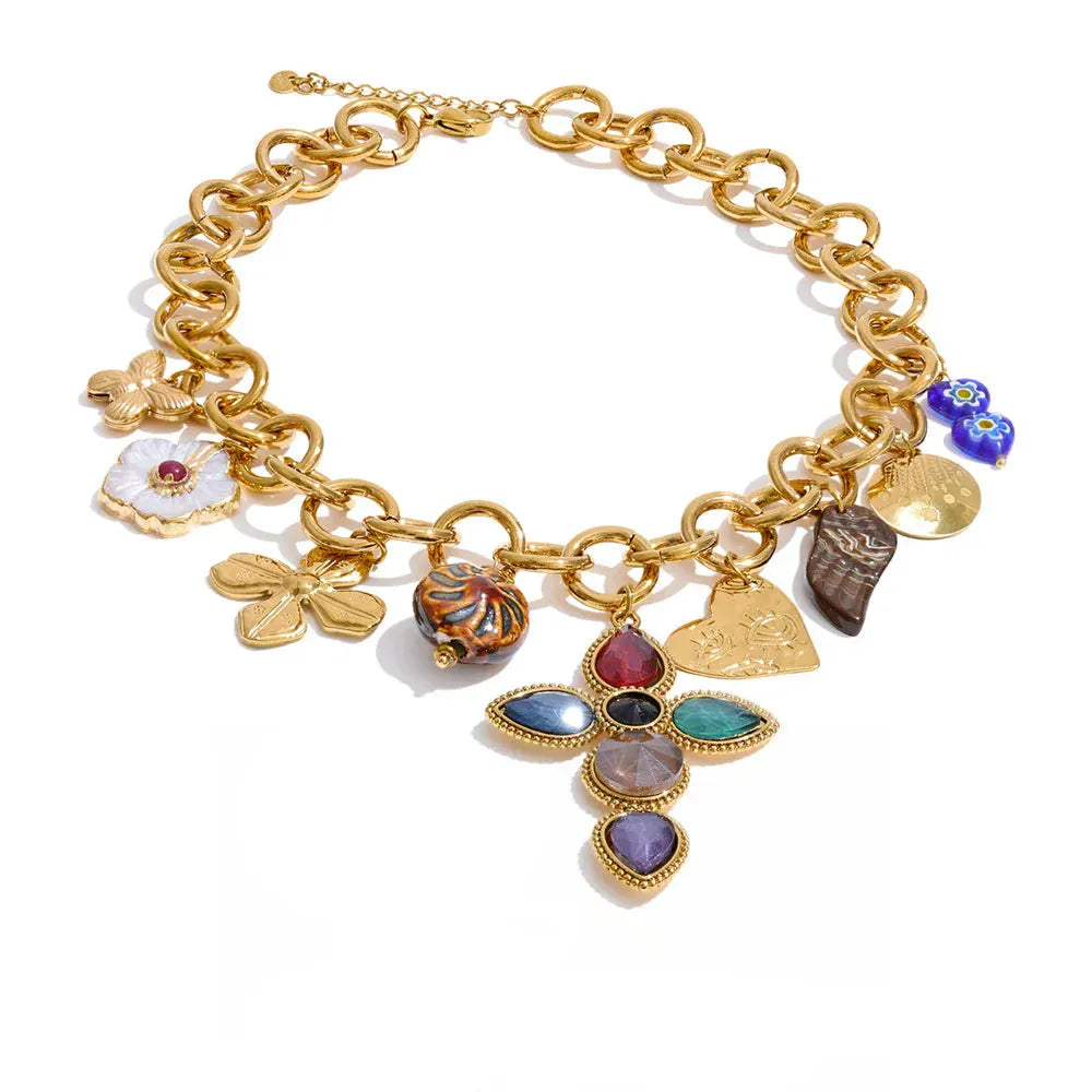 Collier avec Charms Acier Inoxydable