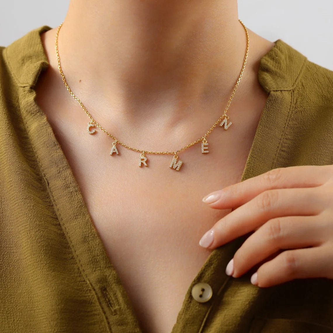 Collier Bohème Perles Colorées Avec Lettre – Initiale Dorée, Chaîne Fleurie – Cadeau Pour Femme, Adolescente, Bijou Personnalisé - 10