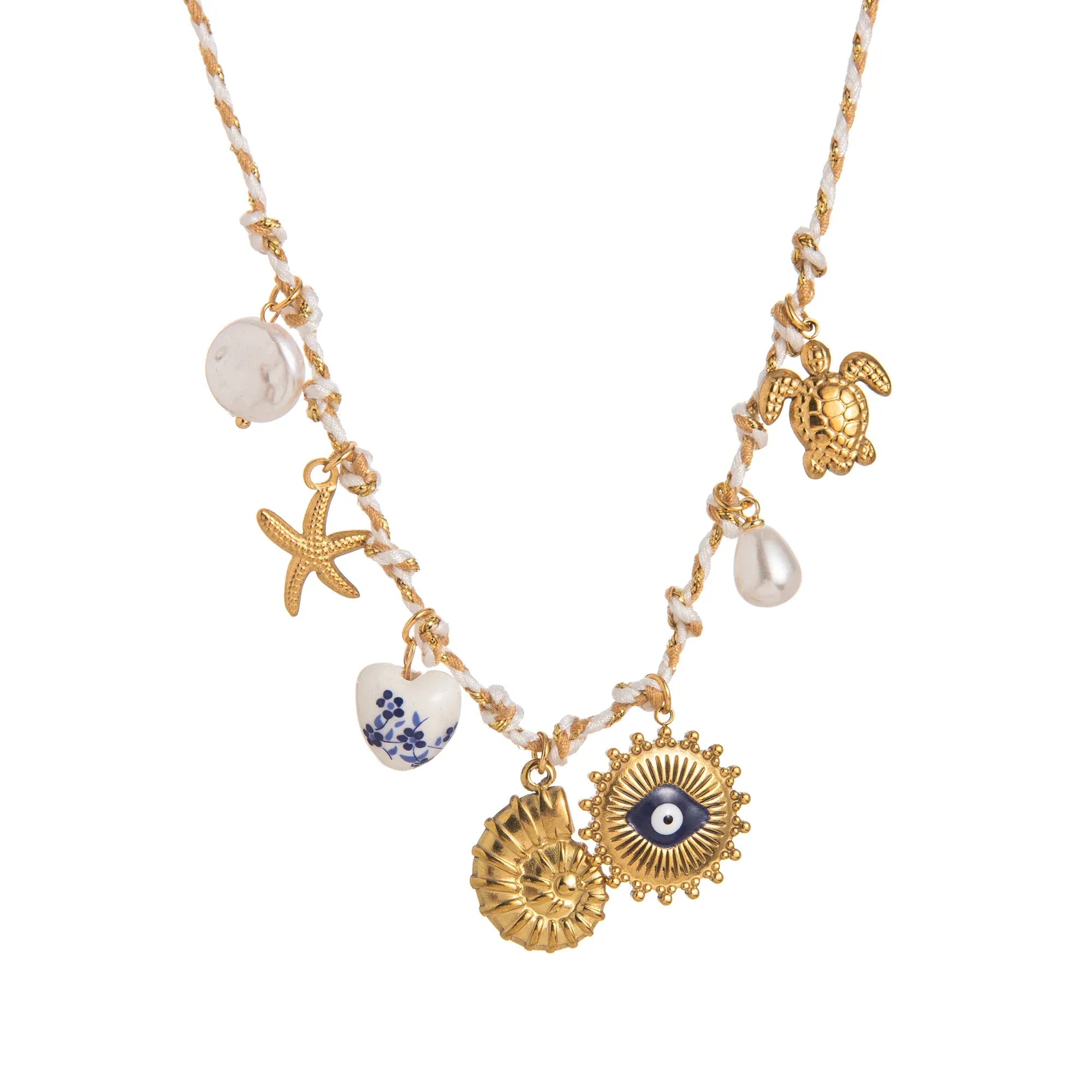 Collier avec Plusieurs Pendentifs