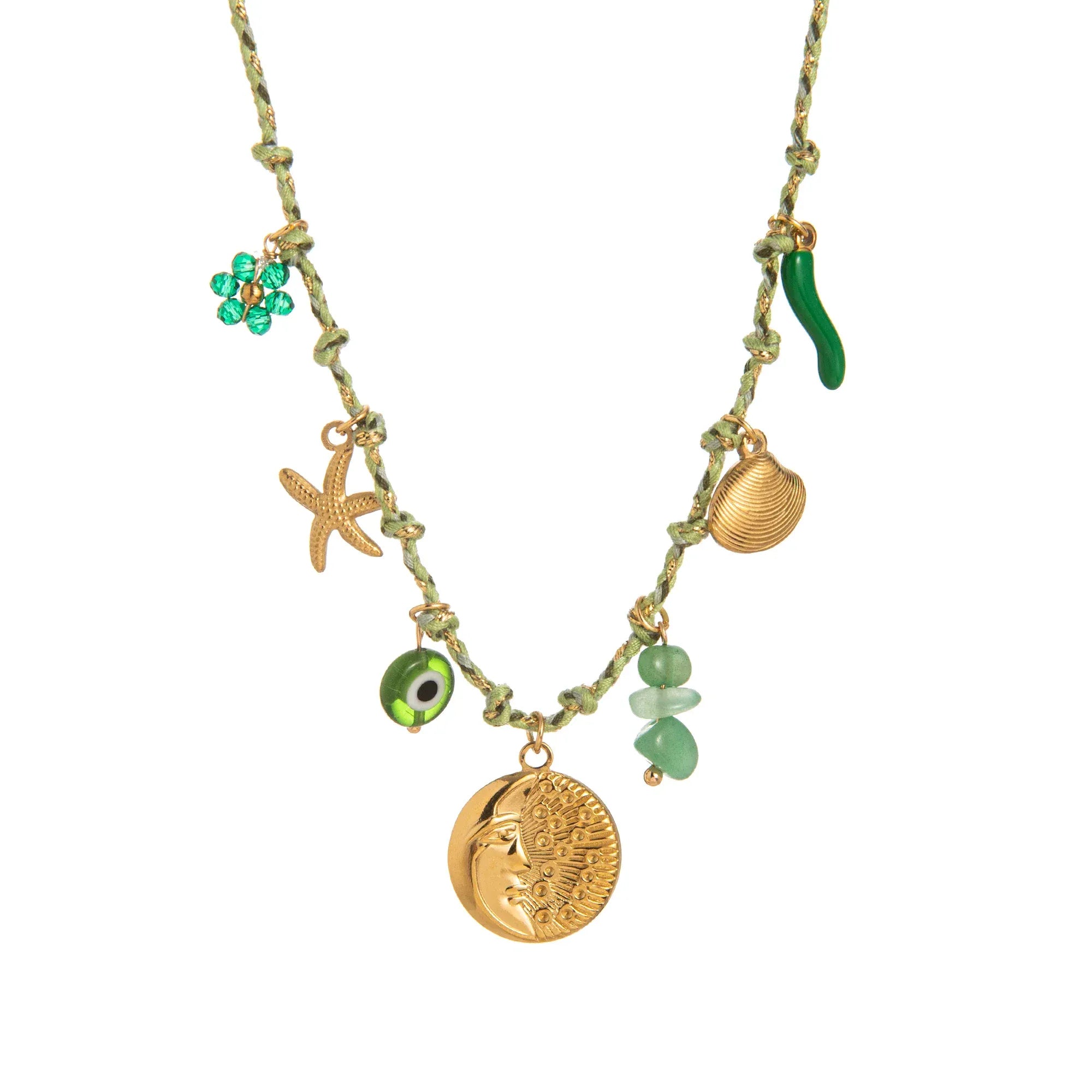 Collier avec Plusieurs Pendentifs