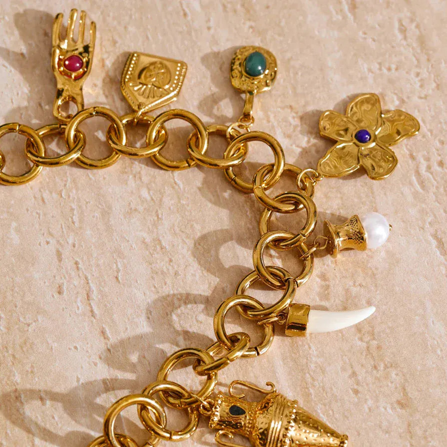 Collier Breloques Acier Inoxydable