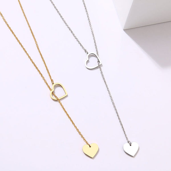 Pendentif Cœur Acier Inoxydable Avec Chaîne | Médical Ou Décoratif, Hypoallergénique | Identifiant Urgence Médicale