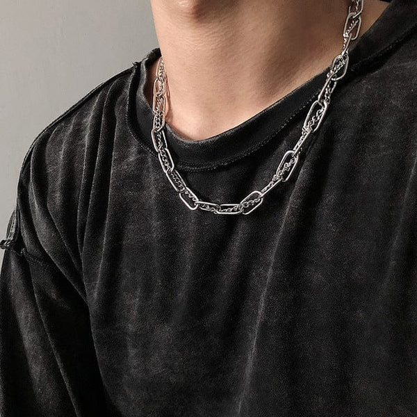 Chaîne De Portefeuille En Argent Sterling 925 Style Motard - Skull Punk Rock Pour Homme
