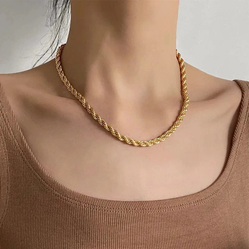 Collier Chaine Torsadée