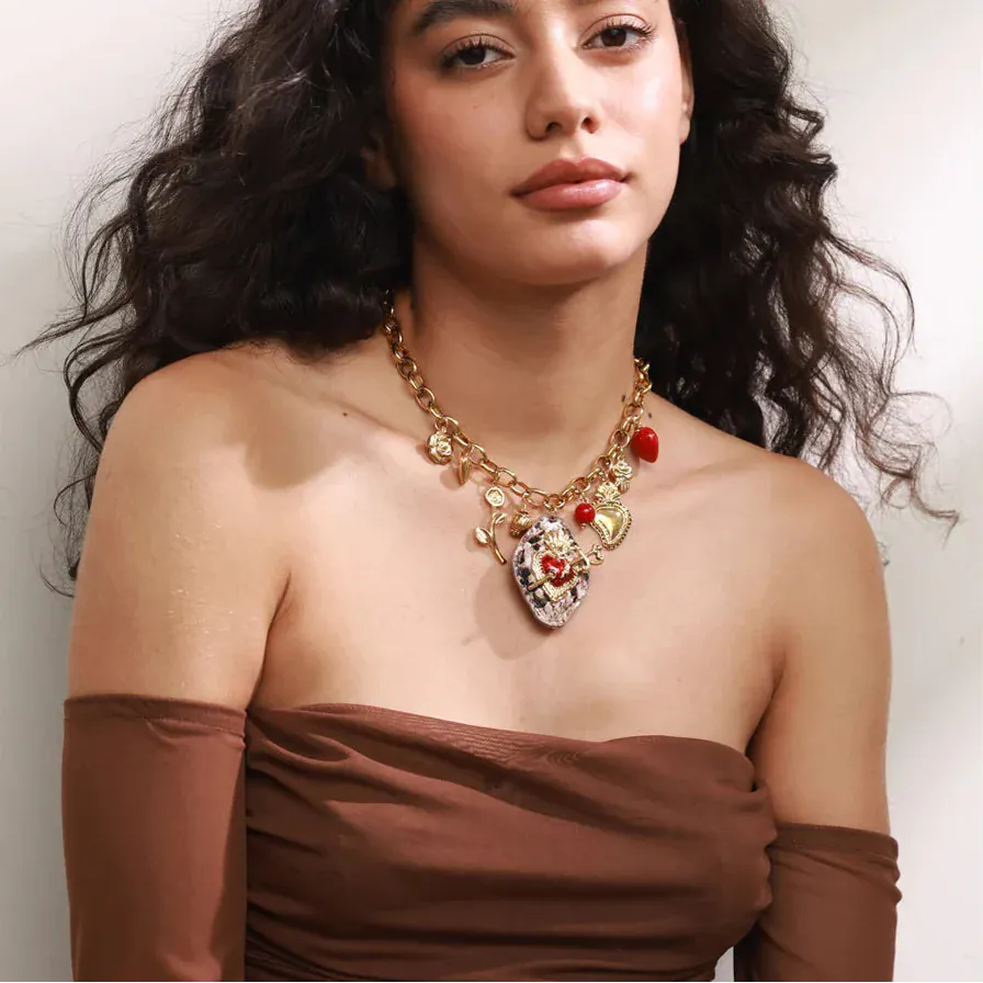 Collier Charms Acier Inoxydable