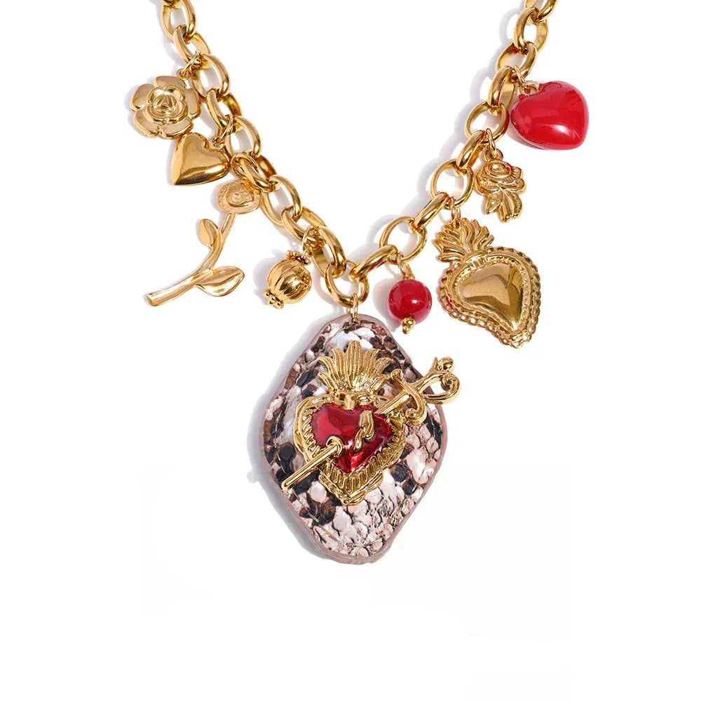 Collier Charms Acier Inoxydable