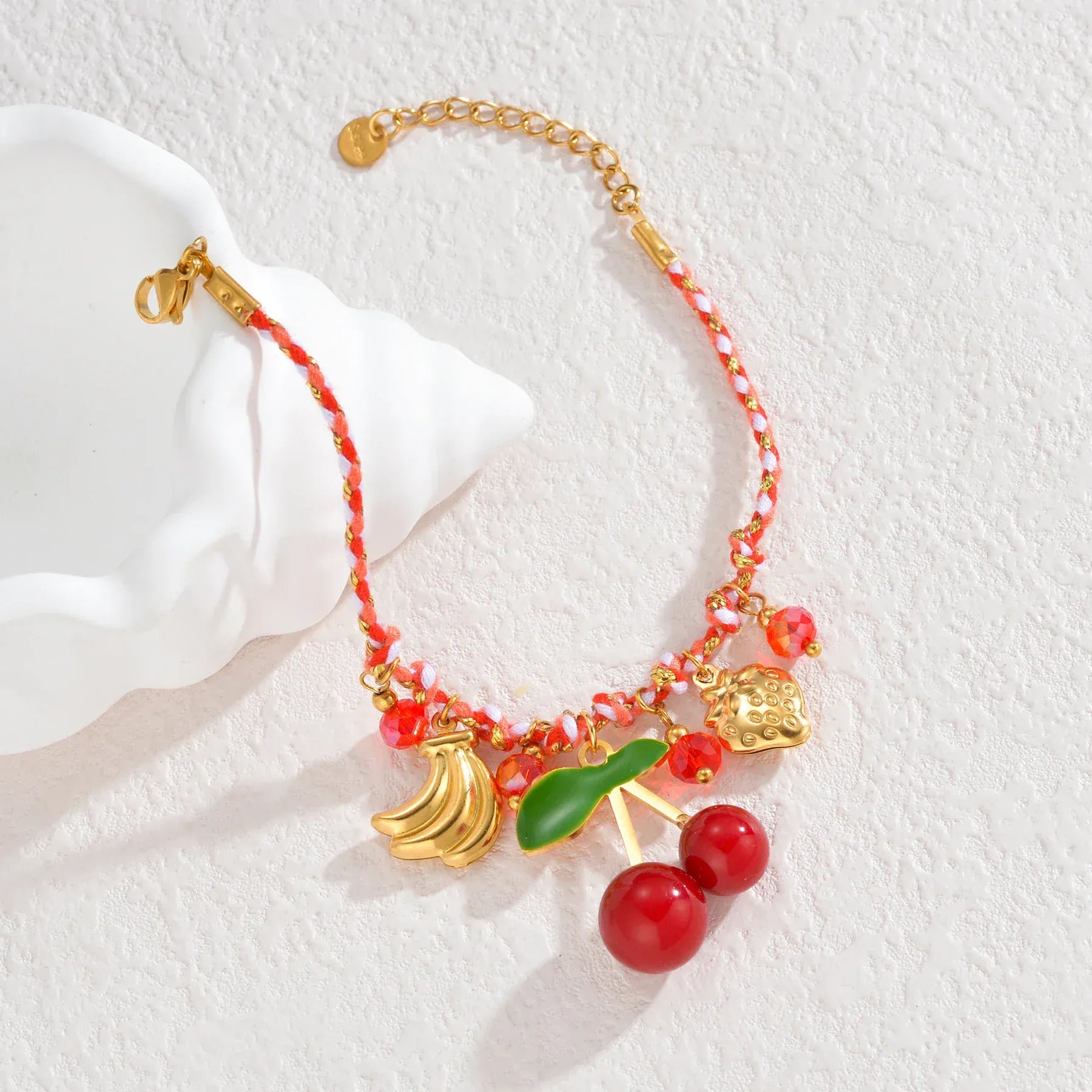 Collier Charms Cerise