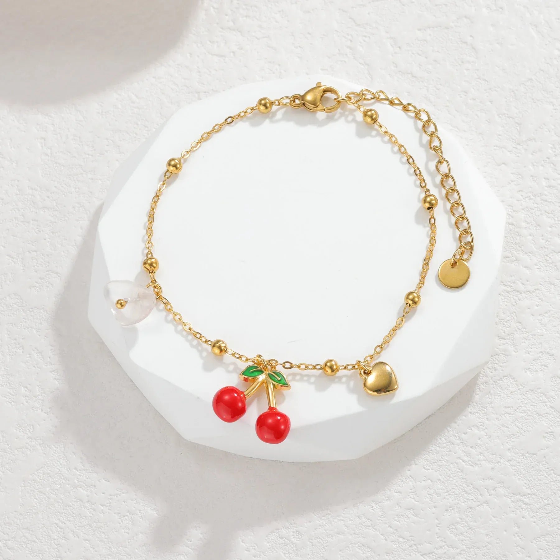 Collier Charms Cerise