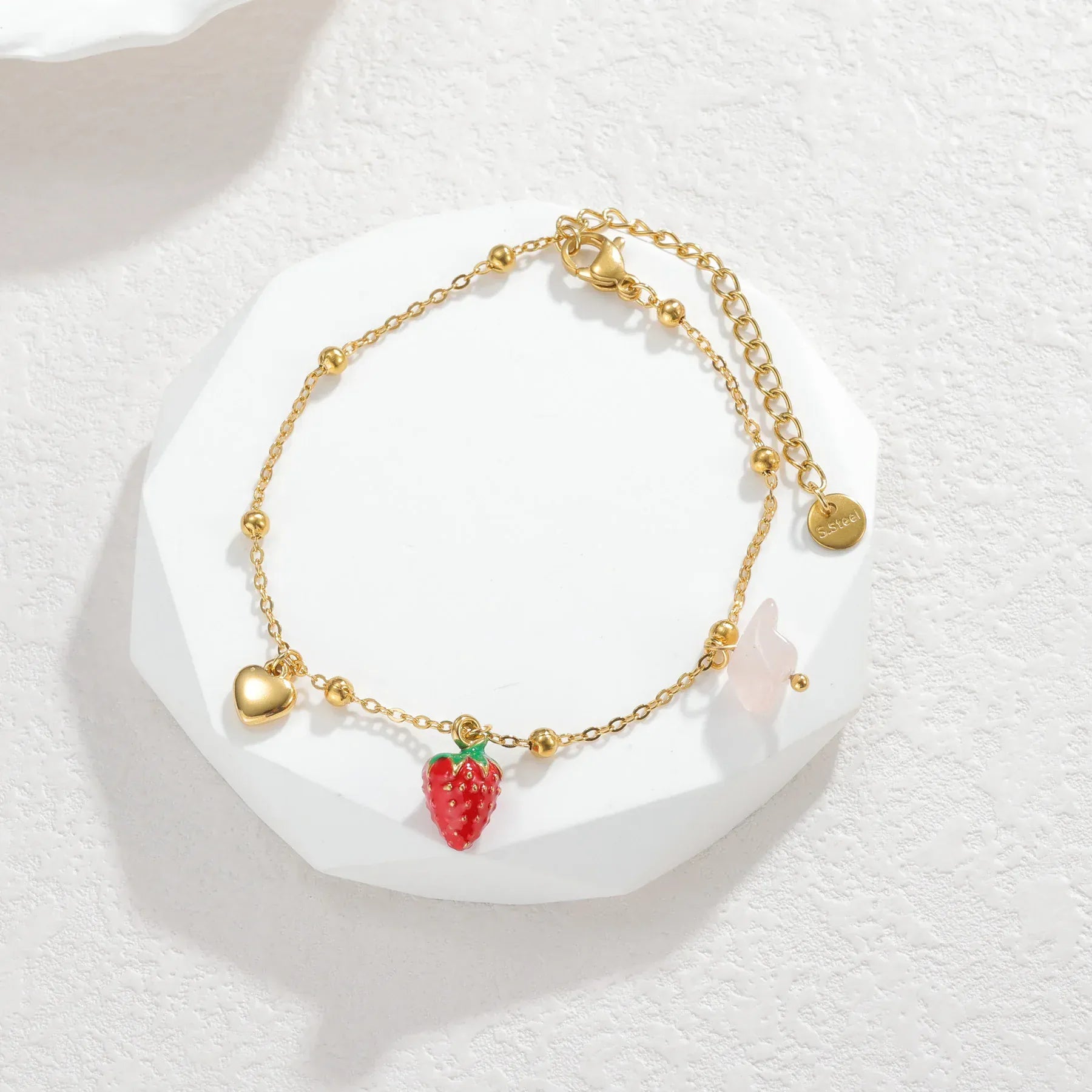 Collier Charms Cerise