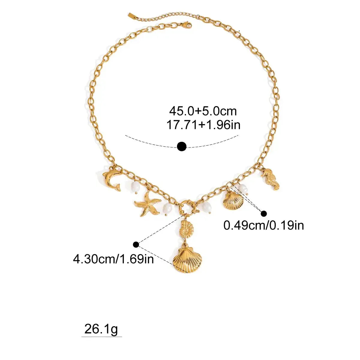 Collier Charms Coquillage