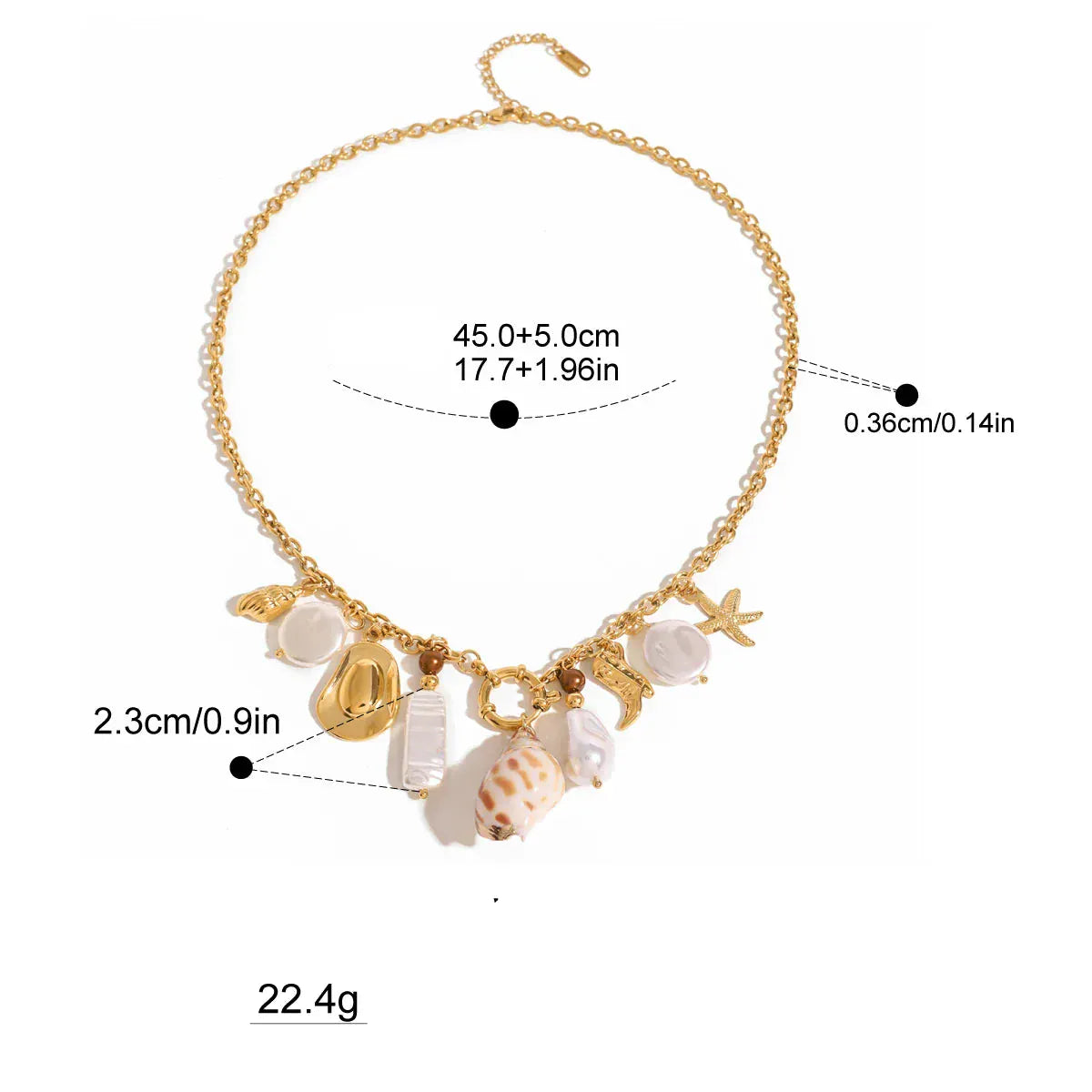 Collier Charms Coquillage