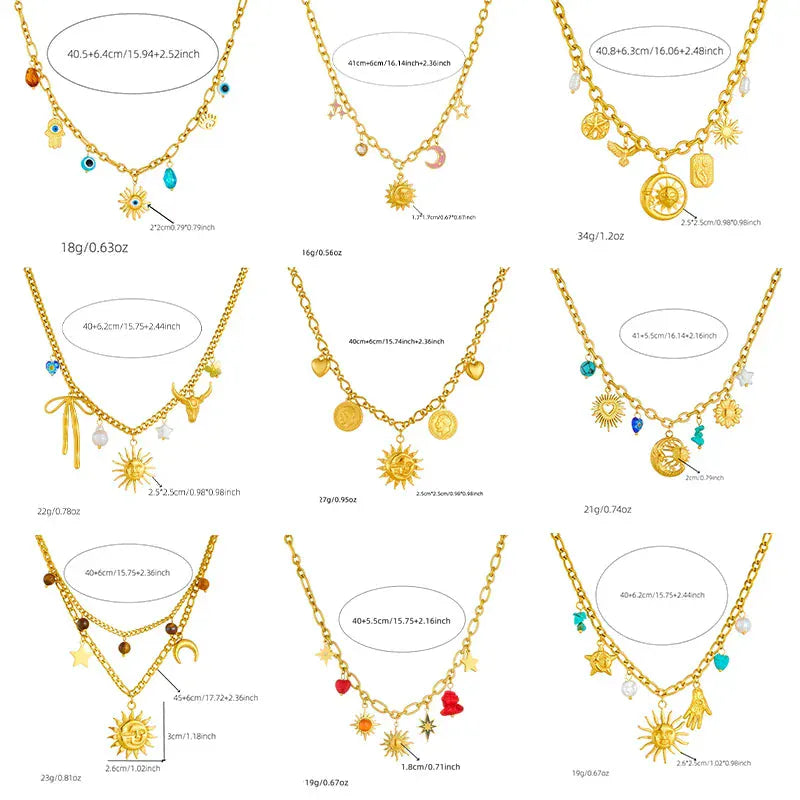 Collier Charms Or
