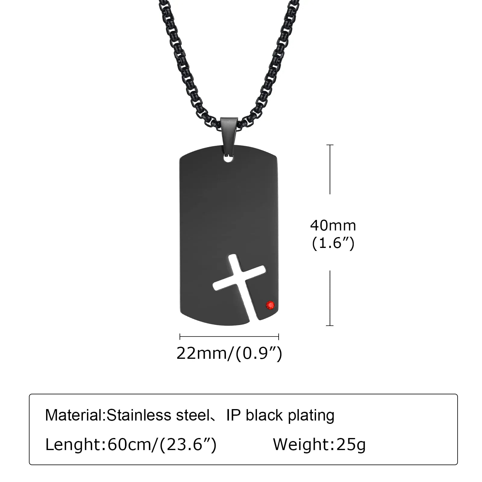 Collier Croix Argent Homme Plaque