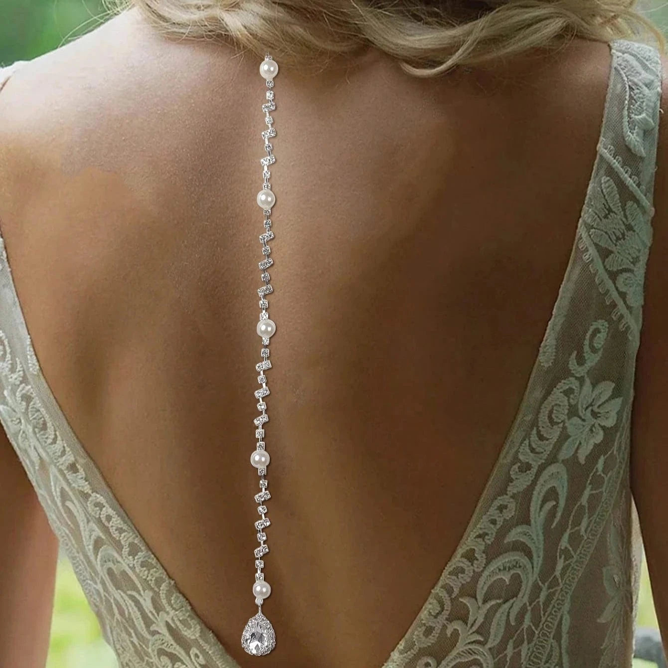 Collier de Dos Argent Mariage