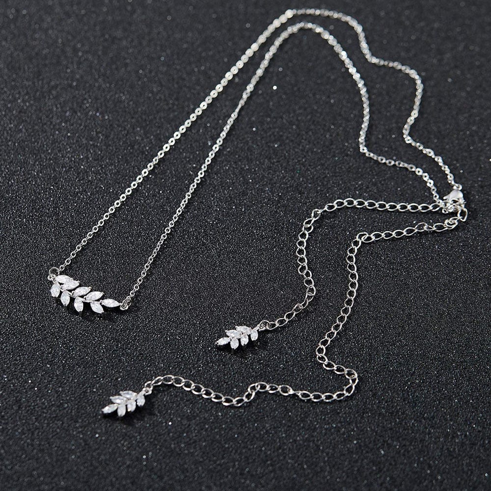 Collier de dos feuille