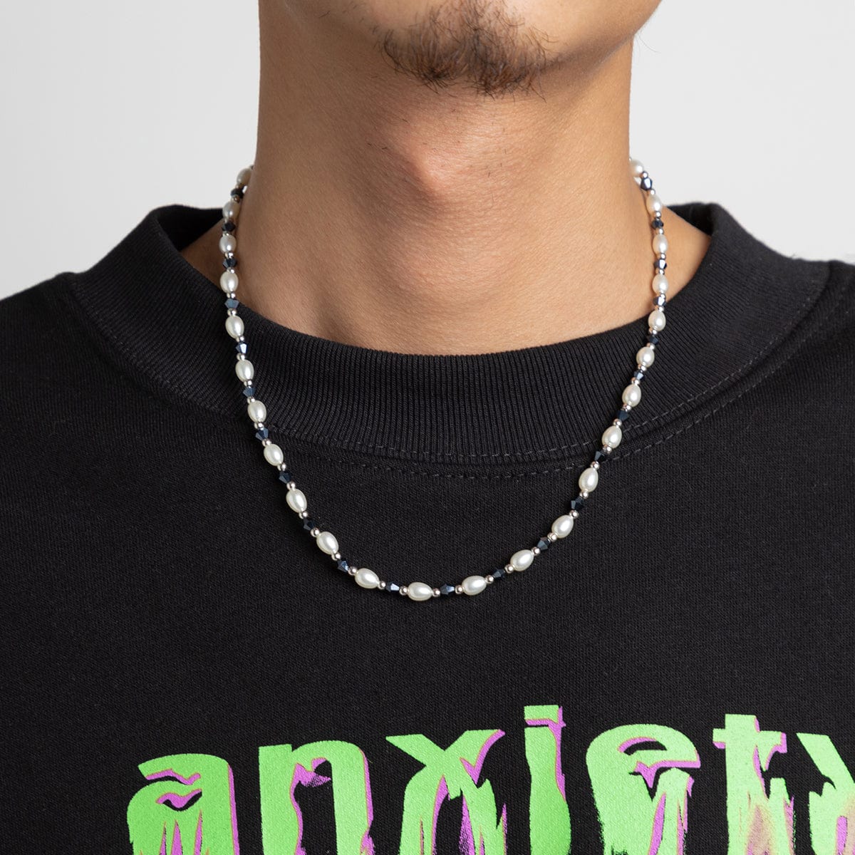 Collier de perle homme