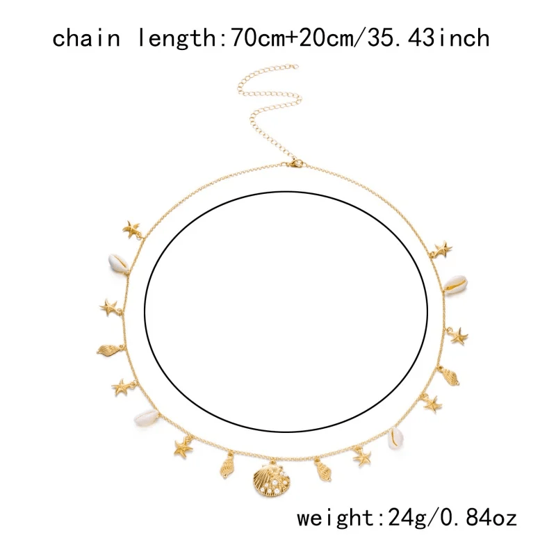 Collier de Ventre Or Coquillage