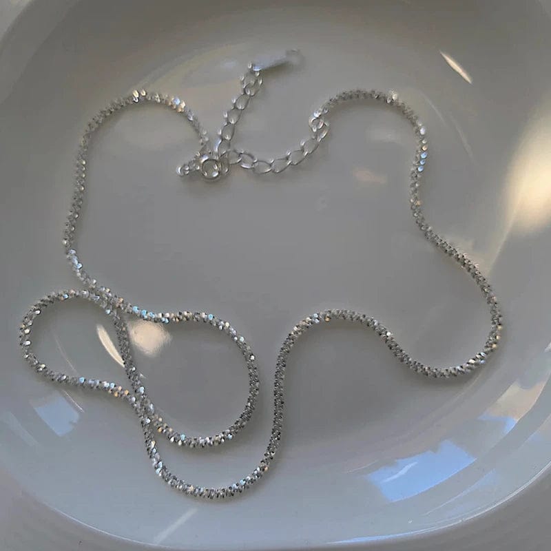 Collier double chaine argent