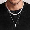 Collier double rang homme