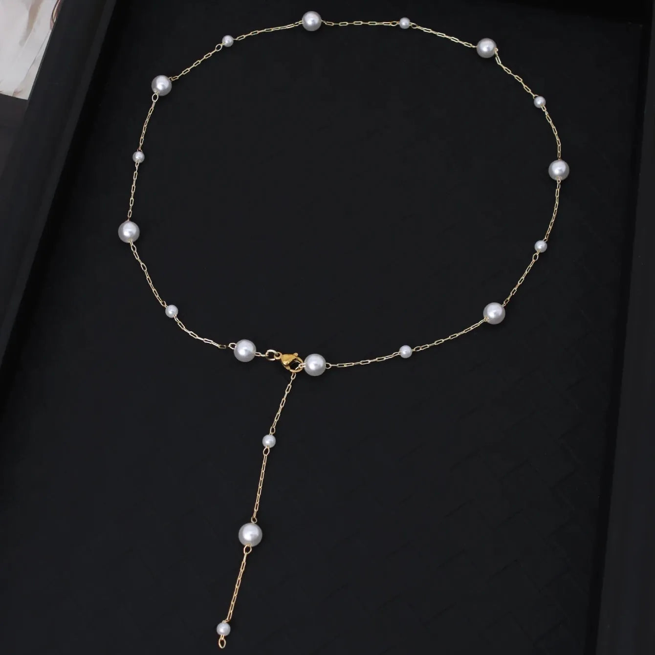 Collier en Y Perle