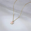 Collier Fleur Acier Inoxydable