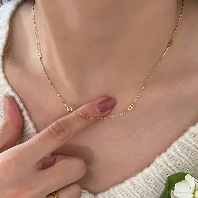 Collier Grain de Café Fin