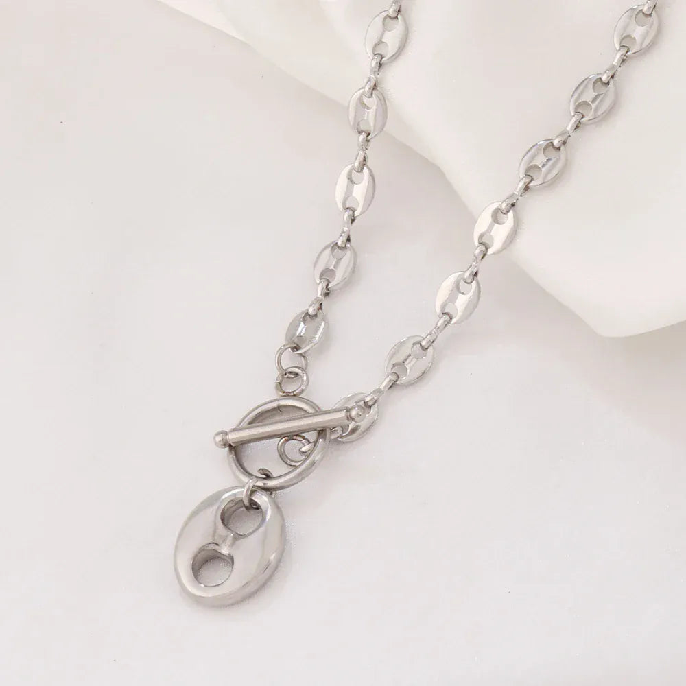 Collier Graine de Café Acier Inoxydable