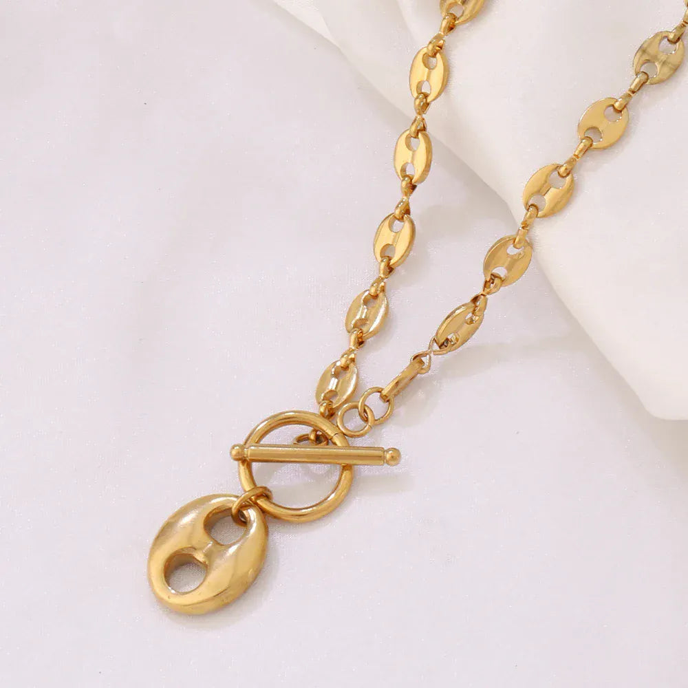 Collier Graine de Café Acier Inoxydable