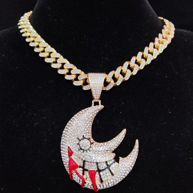 Collier hip hop lune