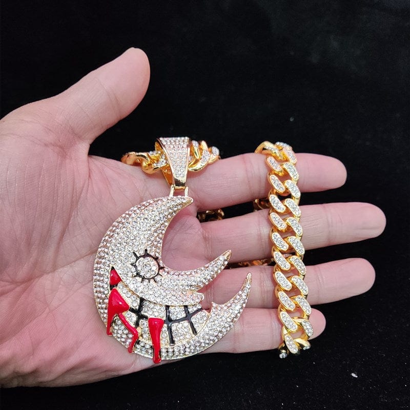 Collier hip hop lune