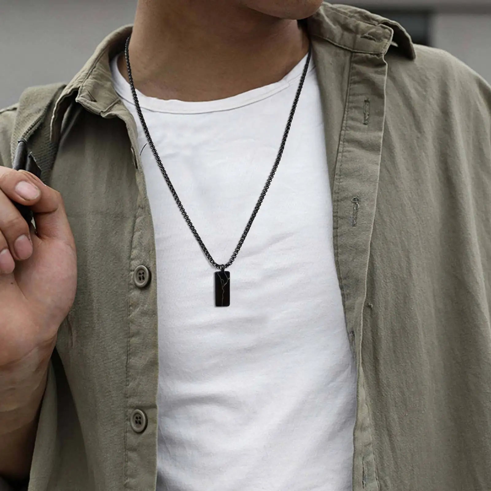 Collier Homme Argent avec Pendentif